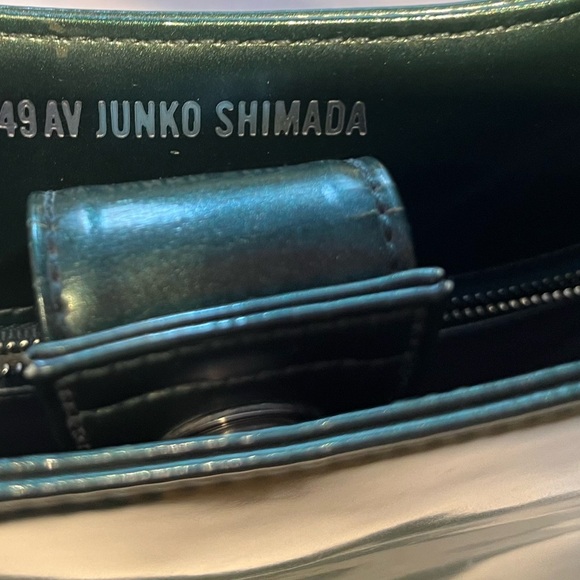 Chic Dark Green Leather Shoulder Bag by Parisjan designer Junko Shimada - Picture 8 of 8